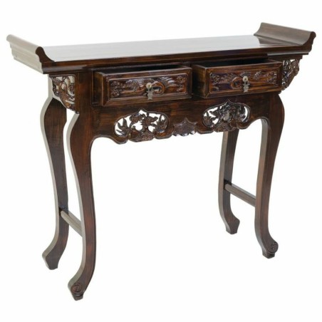 Zijtafel met lades Alexandra House Living Bruin 33 x 90 x 110 cm