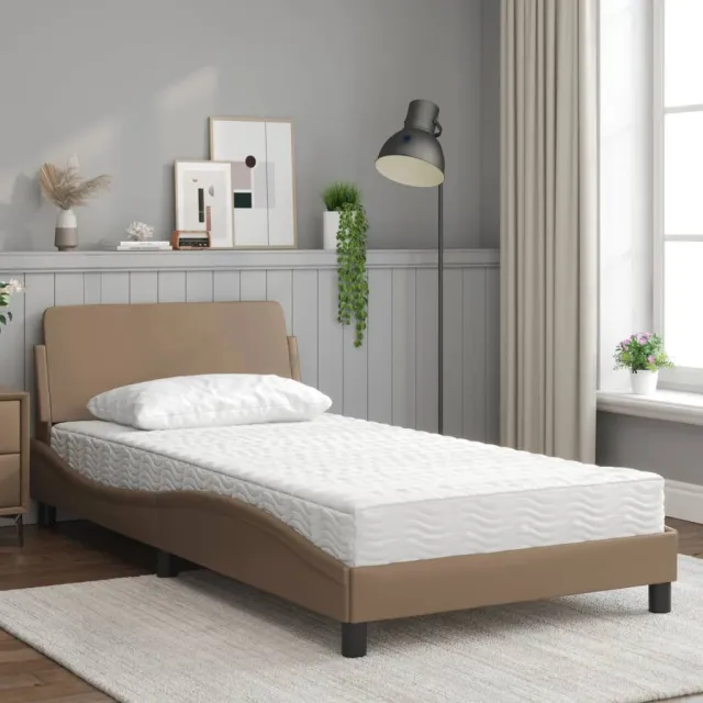 Lit avec matelas Dover cappuccino 100x200 cm similicuir
