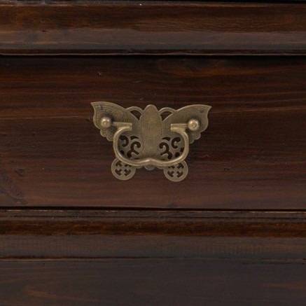 Cupboard Alexandra House Living Brown Rattan MDF Elm wood 40 x 130 x 1 2