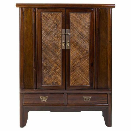 Kast Alexandra House Living Bruin Rotan MDF Elmhout 40 x 130 x 100 cm