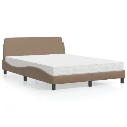 Lit avec matelas Dover cappuccino 120x200 cm similicuir