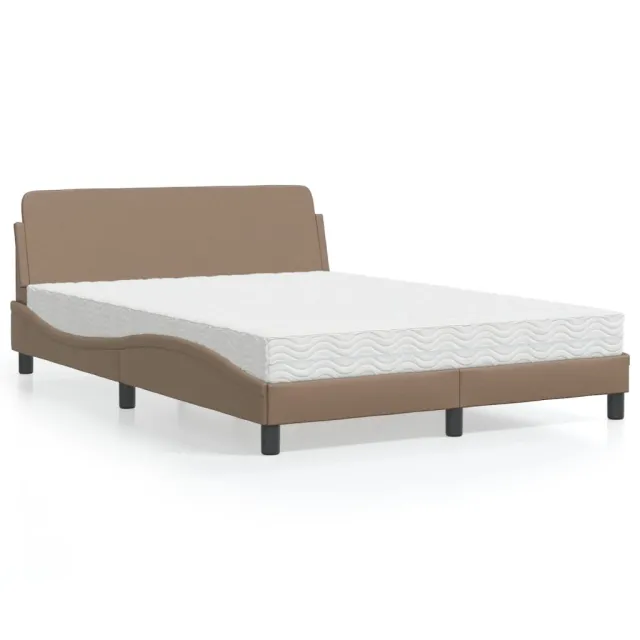 Lit avec matelas Dover cappuccino 120x200 cm similicuir