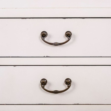 Armoire Alexandra House Living Blanc Rotin Bois d'épicéa Bois MDF 40