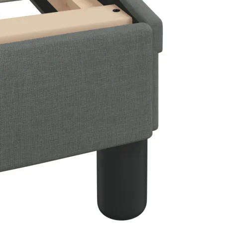 Lit avec matelas Dover gris foncé 140x190 cm tissu