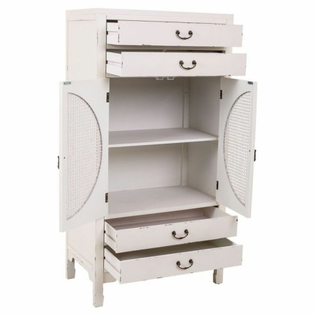 Armoire Alexandra House Living Blanc Rotin Bois d'épicéa Bois MDF 40