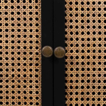Armadio Alexandra House Living Nero Rattan Legno di abete Legno MDF 40