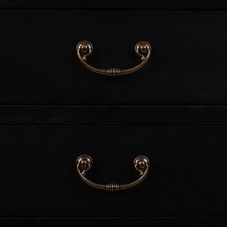 Armario Alexandra House Living Negro Ratán Madera de abeto Madera MDF