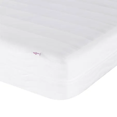 Lit avec matelas Dover blanc et noir 140x190 cm similicuir