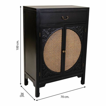 Hall Table with Drawers Alexandra House Living Black 36 x 100 x 70 cm