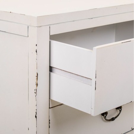Buffet Alexandra House Living Blanc Rotin Bois d'épicéa 36 x 73 x 10