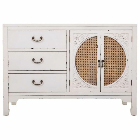 Aparador Alexandra House Living Blanco Ratán Madera de abeto 36 x 73