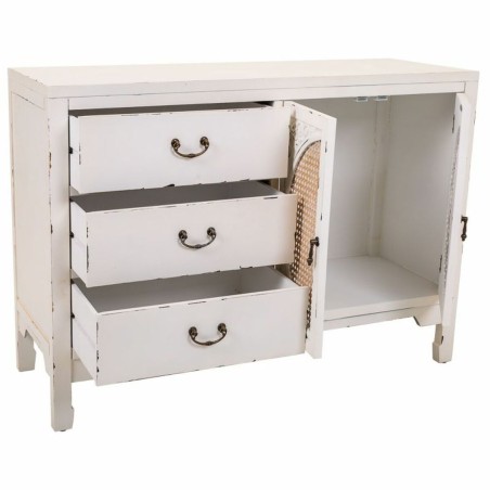 Aparador Alexandra House Living Blanco Ratán Madera de abeto 36 x 73