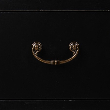 Buffet Alexandra House Living Noir Rotin Bois d'épicéa 36 x 73 x 106