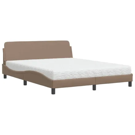 Lit avec matelas Dover cappuccino 160x200 cm similicuir 2