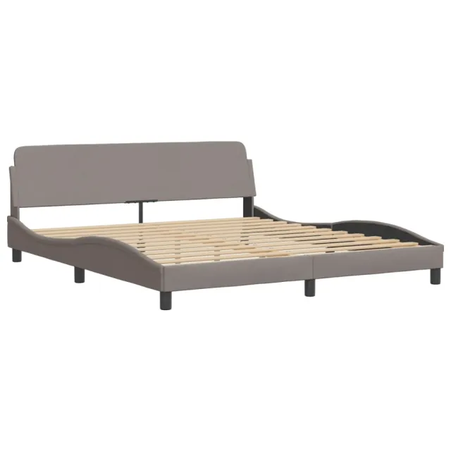Lit avec matelas Dover taupe 180x200 cm tissu