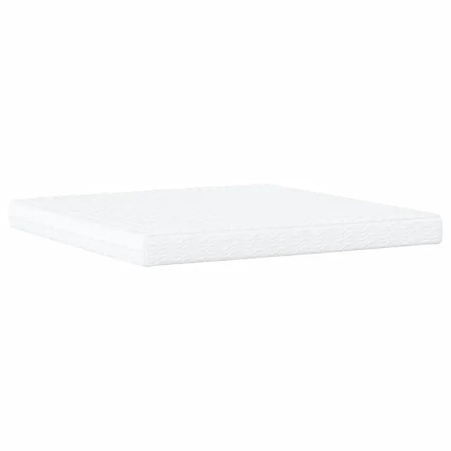 Lit avec matelas Dover marron foncé 200x200 cm tissu