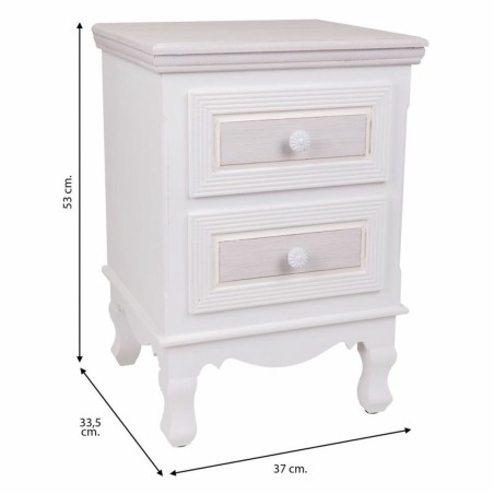 Nachttisch Alexandra House Living Weiß 33 x 53 x 37 cm