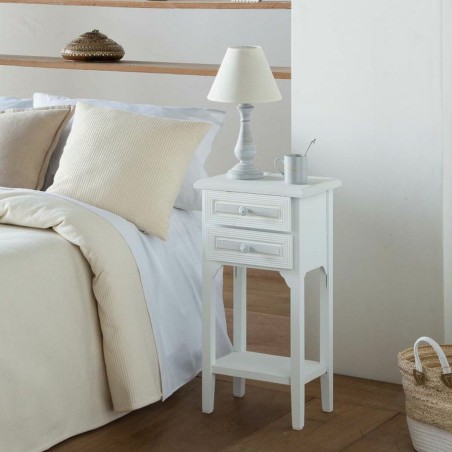 Nachttisch Alexandra House Living Weiß 26 x 69 x 37 cm