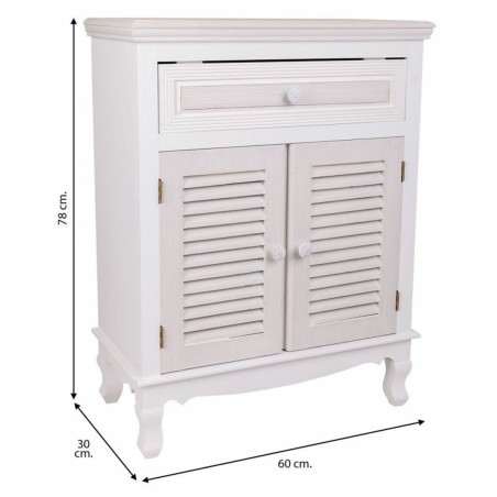 Zijtafel met lades Alexandra House Living Wit 30 x 78 x 60 cm