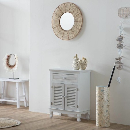 Zijtafel met lades Alexandra House Living Wit 30 x 78 x 60 cm