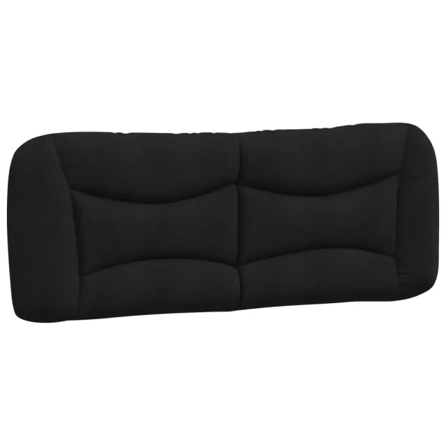 Lit avec matelas Hvar noir 140x190 cm tissu