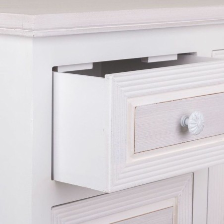 Zijtafel met lades Alexandra House Living Wit 32 x 84 x 66 cm