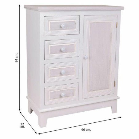 Konsolentisch mit Schubladen Alexandra House Living Weiß 32 x 84 x 66