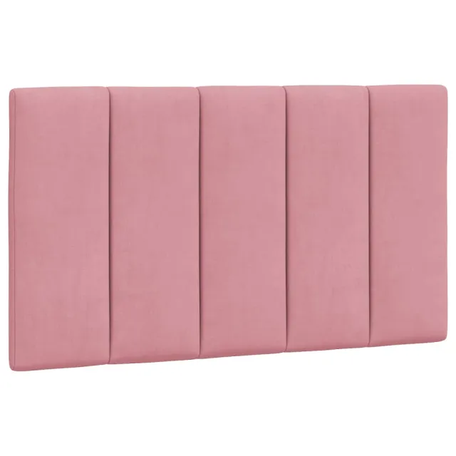 Lit avec matelas Hanko rose 90x190 cm velours