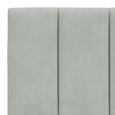 Lit avec matelas Hanko gris clair 100x200 cm velours