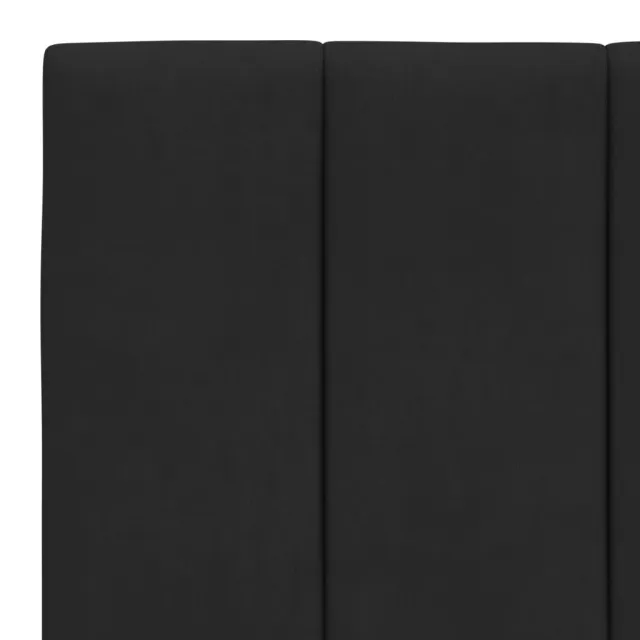 Lit avec matelas Hanko noir 100x200 cm velours