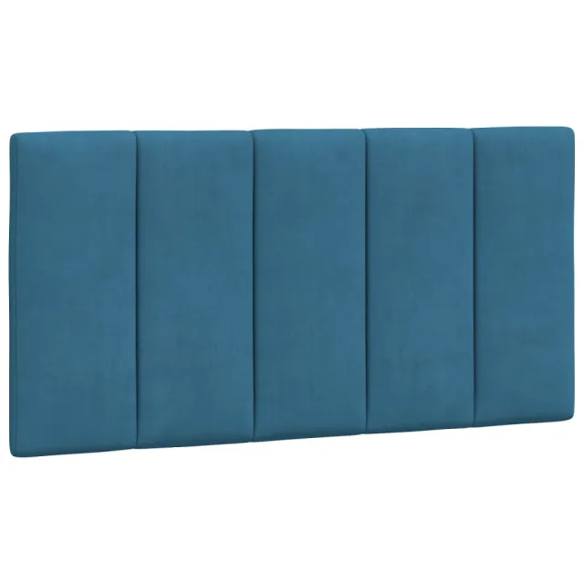 Lit avec matelas Hanko bleu 100x200 cm velours