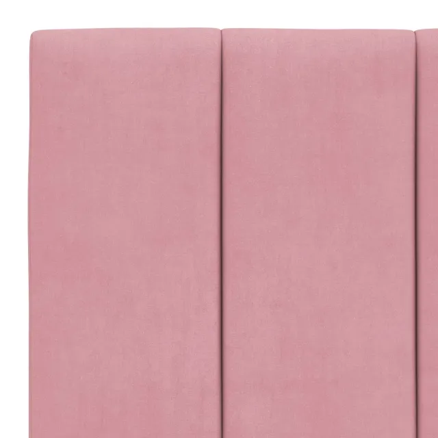 Lit avec matelas Hanko rose 100x200 cm velours