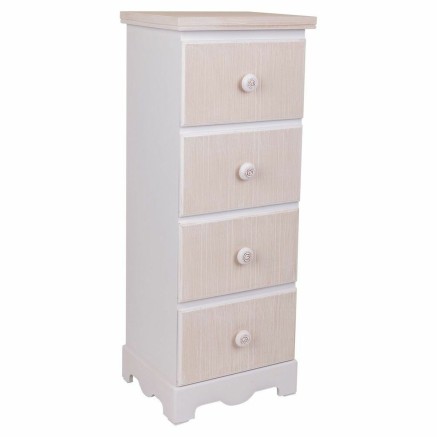 Schubladenschrank Alexandra House Living Weiß Holz MDF 26 x 80 x 31 c