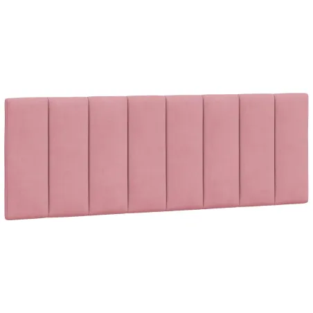 Lit avec matelas Hanko rose 120x200 cm velours