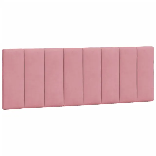 Lit avec matelas Hanko rose 140x190 cm velours