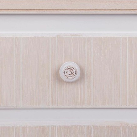 Comodino Alexandra House Living Bianco 30 x 64 x 40 cm 2
