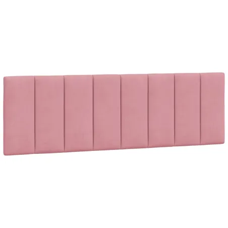 Lit avec matelas Hanko rose 160x200 cm velours