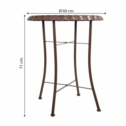 Table Alexandra House Living White 60 x 71 x 60 cm 2