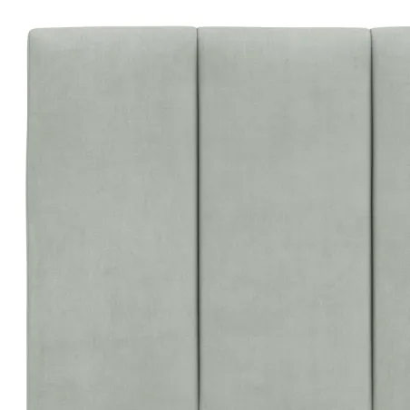 Lit avec matelas Hanko gris clair 200x200 cm velours