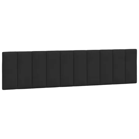 Lit avec matelas Hanko noir 200x200 cm velours