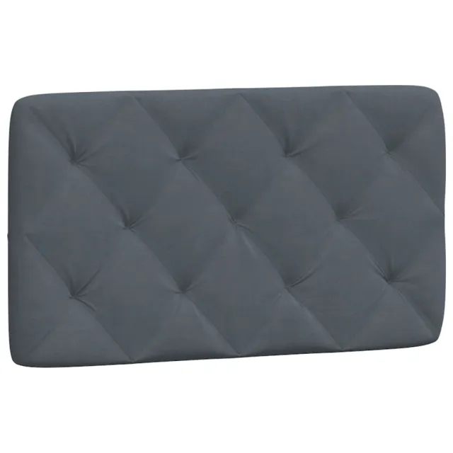 Lit avec matelas gris foncé 90x190 cm velours