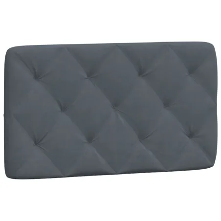 Lit avec matelas gris foncé 90x190 cm velours