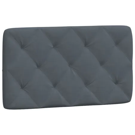 Lit avec matelas gris foncé 90x200 cm velours