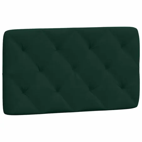 Lit avec matelas vert foncé 90x200 cm velours