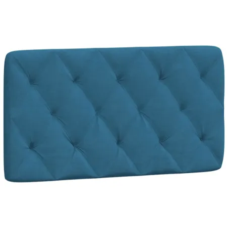 Lit avec matelas bleu 100x200 cm velours