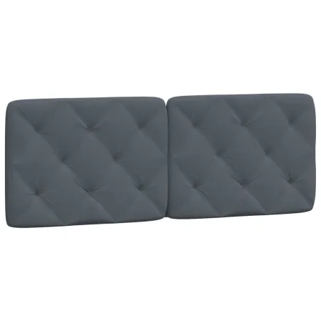 Lit avec matelas gris foncé 120x200 cm velours