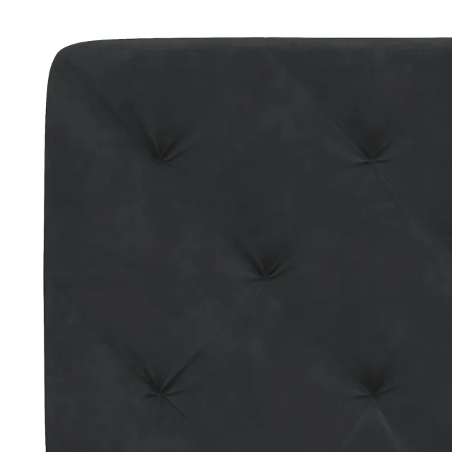 Lit avec matelas noir 140x190 cm velours
