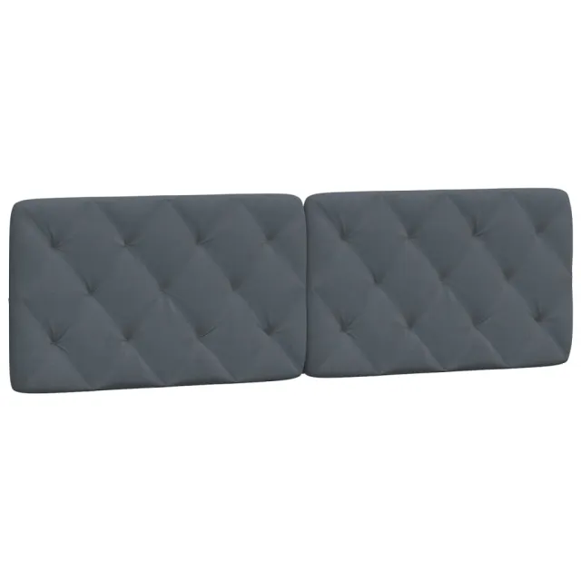Lit avec matelas gris foncé 160x200 cm velours