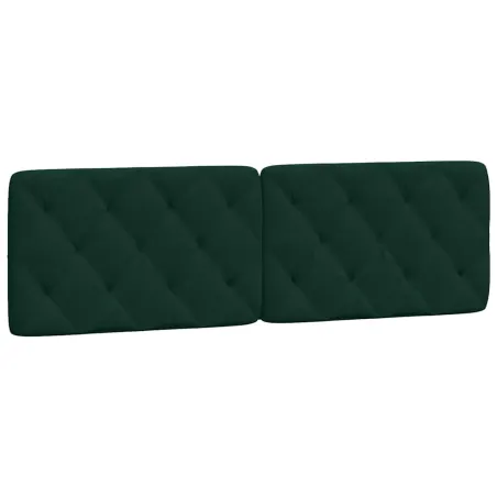 Lit avec matelas vert foncé 160x200 cm velours
