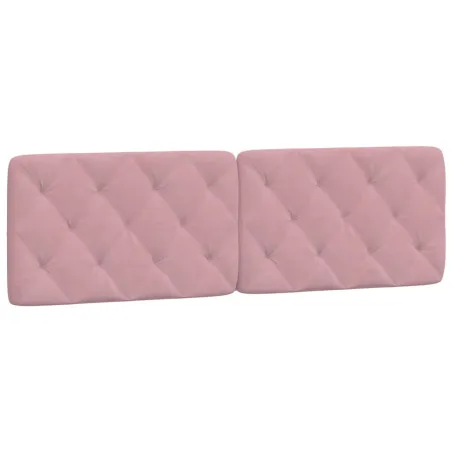 Lit avec matelas rose 160x200 cm velours
